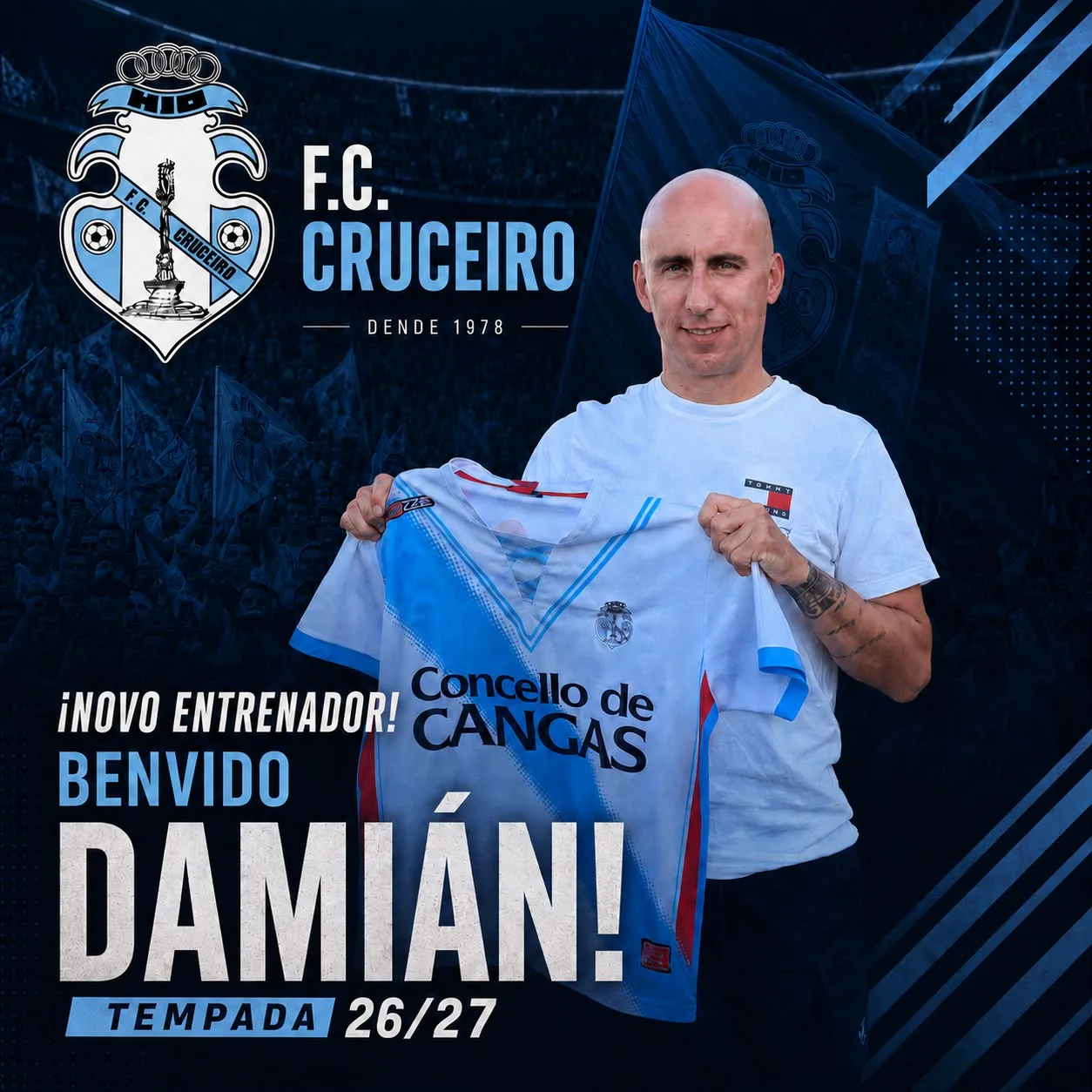 Benvido, Damián! Novo adestrador do primeiro equipo